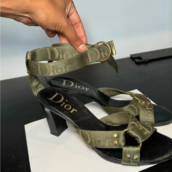 Dior Army green Strap Heels - Picture 5 of 11